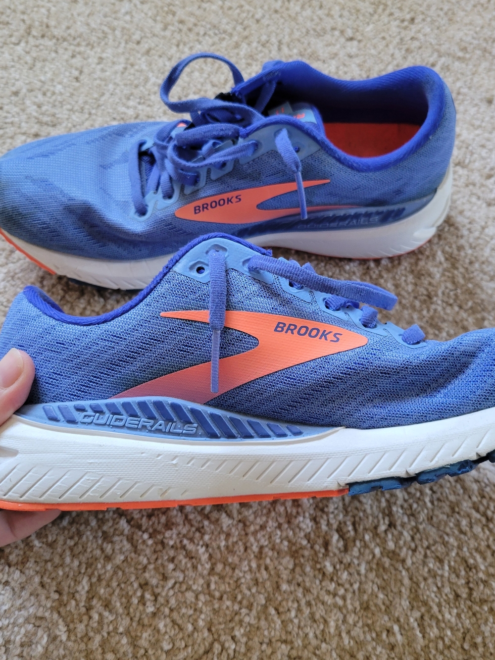 Brooks Ravenna Running Shoes - Blue with Coral Logo